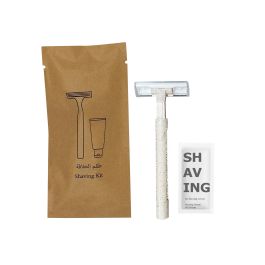 Shaving Kit - Kraft Paper- Wheat Straw Razor + 10G Regular Cream, 500 ...