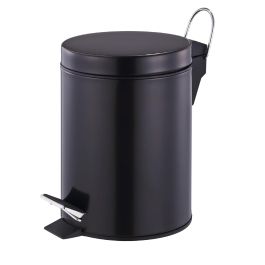 Stainless Steel Pedal Bin 3L Black, Pedal Bin, Bathroom Pedal Bin 3L ...
