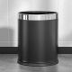 Open top Steel Trash Can, Polishing Waste Bins For Bathroom, Office Waste Basket, Modern Home Decor, Round Shape 7L