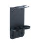 300ml Wall Mounted Double Chrome Silver Bracket For Dispenser - Black