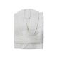 Bathrobes -  100% Cotton, Plain terry sheared, 350 GSM, White, Double loops bell, Kimono Style Size: FS 127 cm
