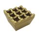 Metal 9 Square Hole CUBES Windproof Ashtray, Windproof Cigarette Metal Ashtray, Windproof Table top, Brown Melamine Ashtray, Brass Antique Finish, Table top, Decor for Home Hotel Garden 