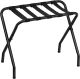 Black Folding Luggage Rack, Stainless Steel Luggage Rack, Black fabric straps, Easy to Handle