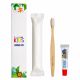 10 Set of Children Bugaboo Dental Kit - Paper Box Packing with Bamboo Toothbrush + 5G Child Toothpaste - 