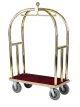 Hotel Lobby Stainless Steel Trolley Luggage Cart Golden with Red Carpet, High Quality Anti-Fingerprints, Hotel luggage trolley