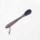 Coat Brush With Long Wooden Handle and Leather Thong, Dark Brown, 38 CM Coat Brush. For Lint Removal