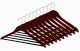 Wooden Normal Hanger Smooth Finish with Non-Slip Bar,  Swivel Hook & Shoulder Notches, Brown with Black Texture Bar (10 PCS)