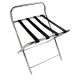 Folding Luggage Rack, Stainless Steel Luggage Rack, Cloth Stand, Steel black fabric straps, Easy to Handle