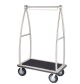 Hotel Lobby Stainless Steel Trolley Luggage Cart Silver with Black Carpet, Triangle Style, High Quality Anti-Fingerprints, Hotel luggage trolley