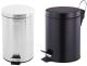 Stainless Steel Pedal Bin, Pedal Bin, Bathroom Pedal Bin, Office Pedal Bin, Round Shape, 3L, 5L, 20L, Silver & Black