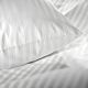 Stripe Pillow Case - White &100% Cotton - 50x70 CM