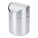 Mini Countertop Trash Can With Swing Top Lid, Brushed Stainless Steel, Bin 1.5 L