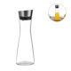 Glass Water Carafe With Lid And Protective Pour Drip Spout, Water, Tea, Coffee, Milk, Juice Glass, 1L, For Home & Hotel