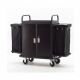 Housekeeping Service Cleaning Trolley with Wheel & lockable Door for Hotel, Laundry, Holiday Resorts - Black